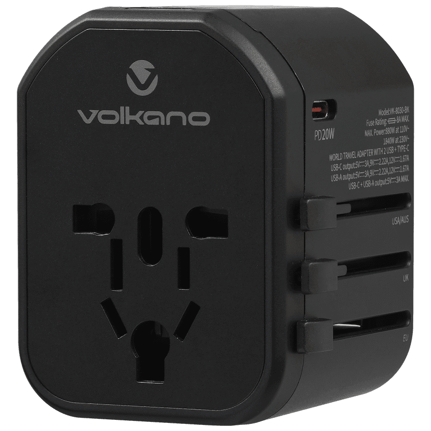 Volkano Worldwide Series Travel Adapter PD 25w + QC