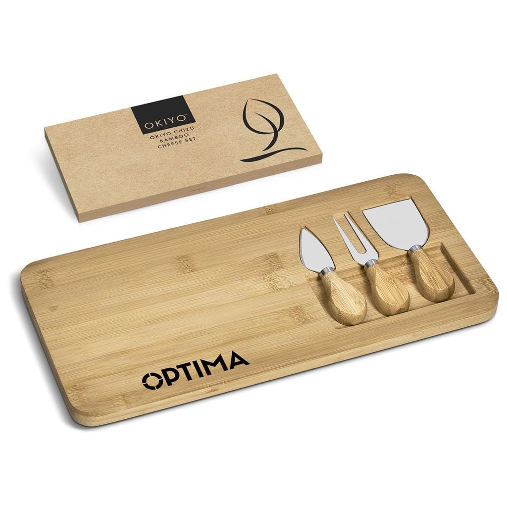 Okiyo Chizu Bamboo Cheese Board Set