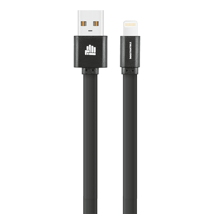 IND 1.2m Flat Lightning Charger Cable