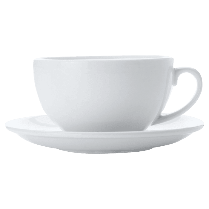White Basics Cappuccino Cup and Saucer 320ml