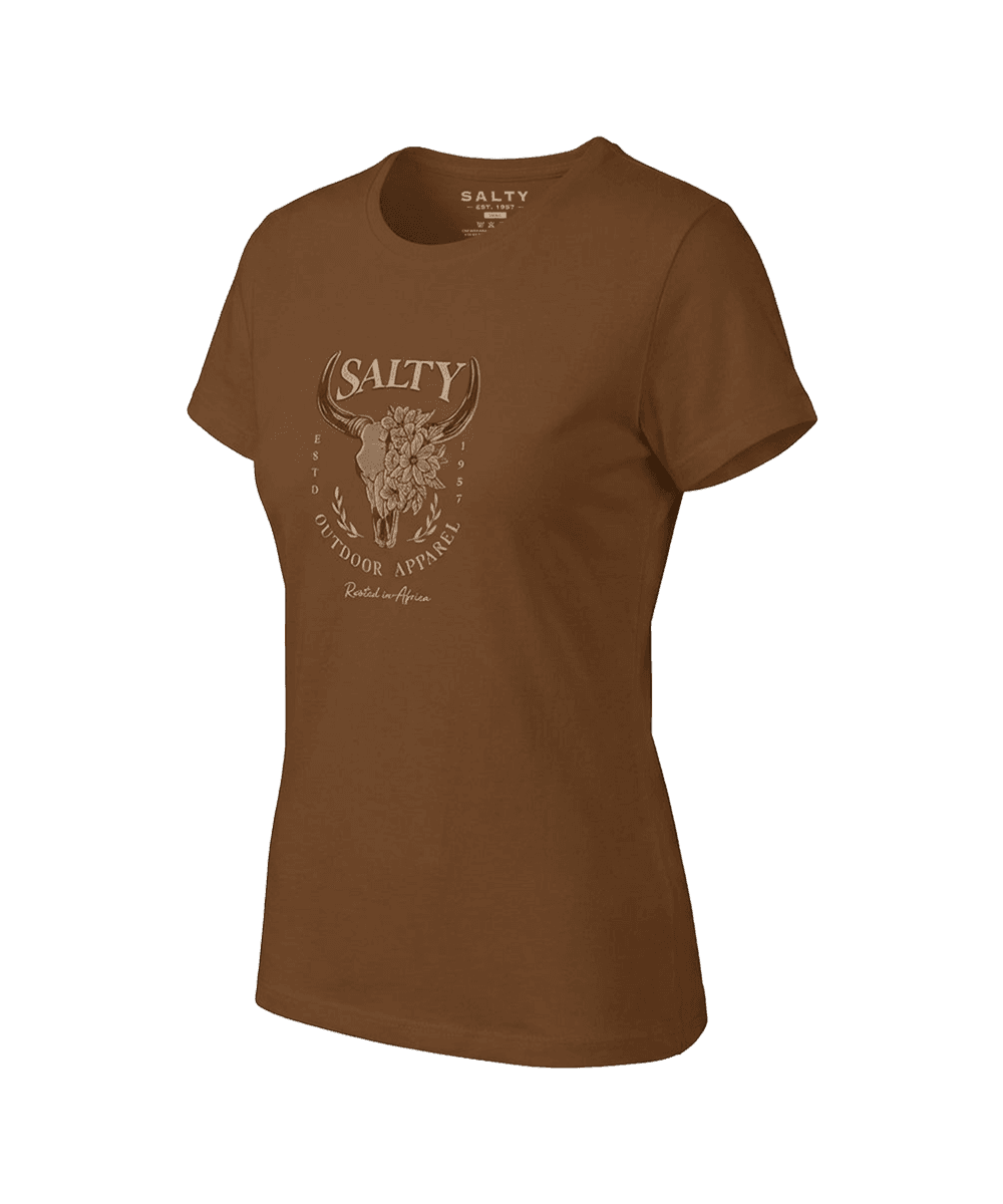 Salty Womens T-Shirt Floral Skull