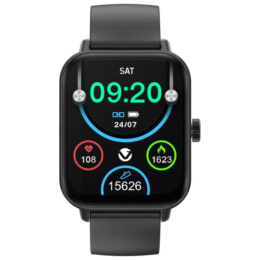 Volkano Chroma Series Smartwatch with Black Strap