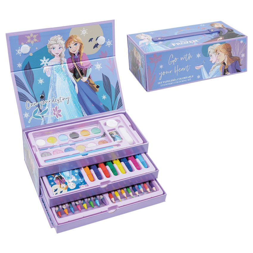 43 PC COLOURING STATIONERY SET – FROZEN