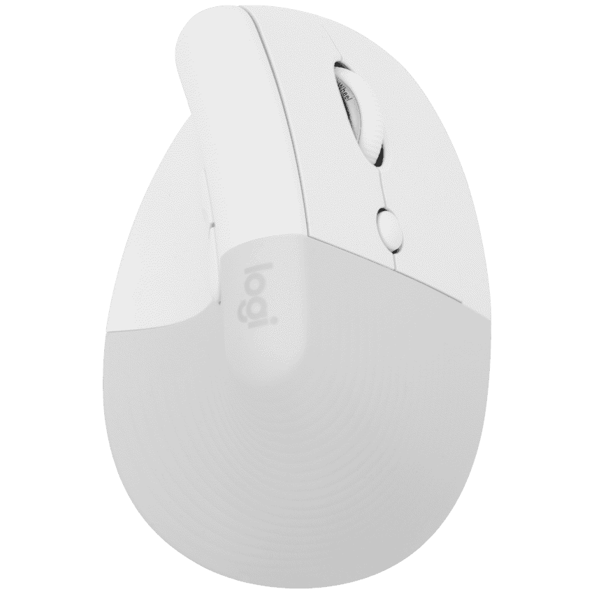 Logitech(R) Lift Vertical Ergonomic Mouse – Off-White/Pale Grey