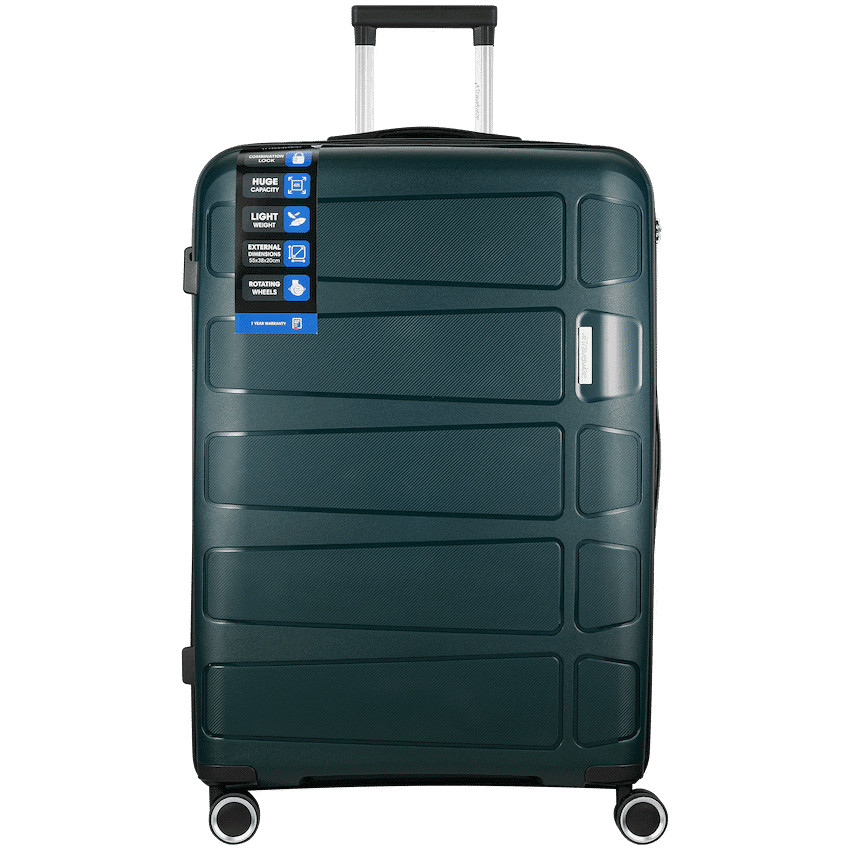 Travelwize Tourer PP 75cm 4-wheel Spinner Luggage Petrol