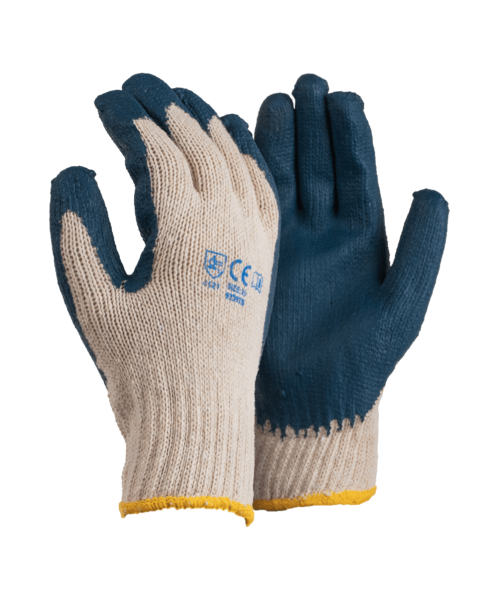 Blue Nitrile Coated Gloves