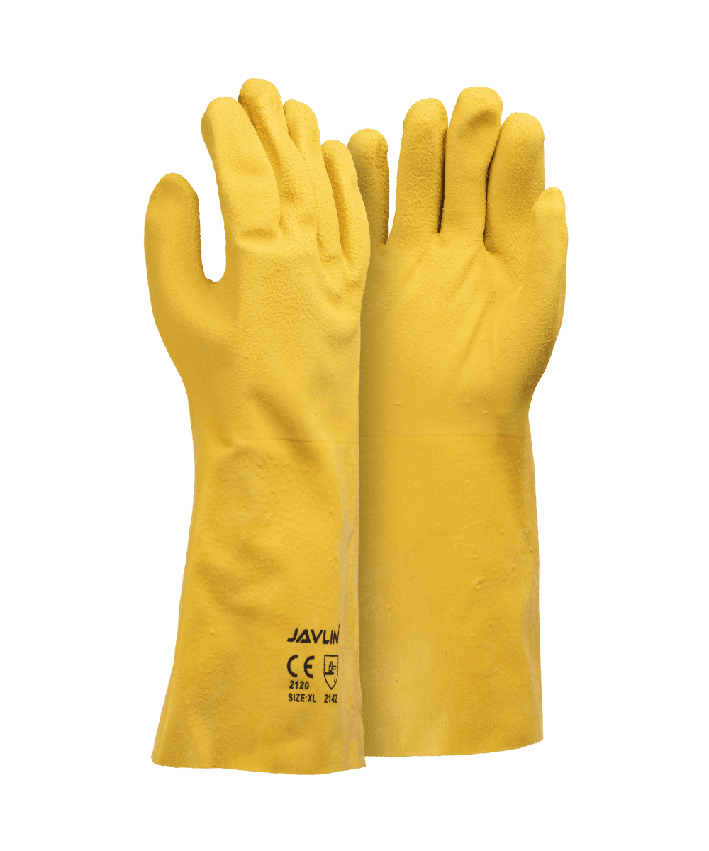 Triple Dipped Heavy Weight Latex Gauntlet Gloves - 40cm