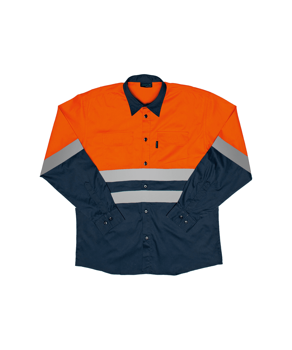 Hi-Vis Two Tone Vented Long Sleeve Work Shirt