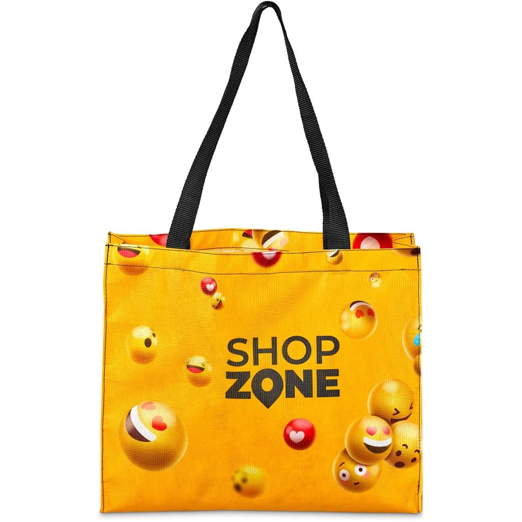 Pre-Printed Sample Hoppla Menlyn Recycled PET Stitch-Bond Shopper