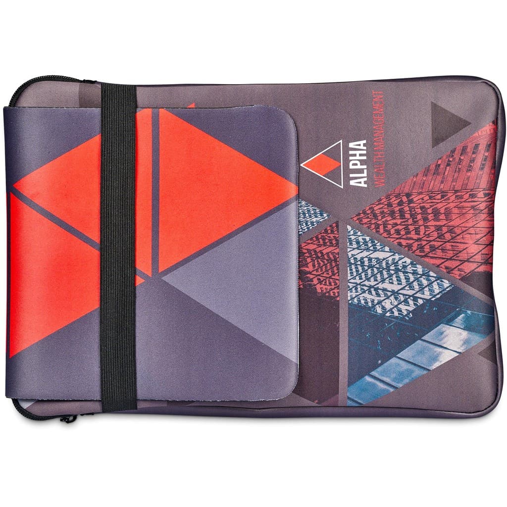 Pre-Printed Sample Hoppla Grotto Neoprene Laptop Sleeve with Mouse Pad – 13-14 inch