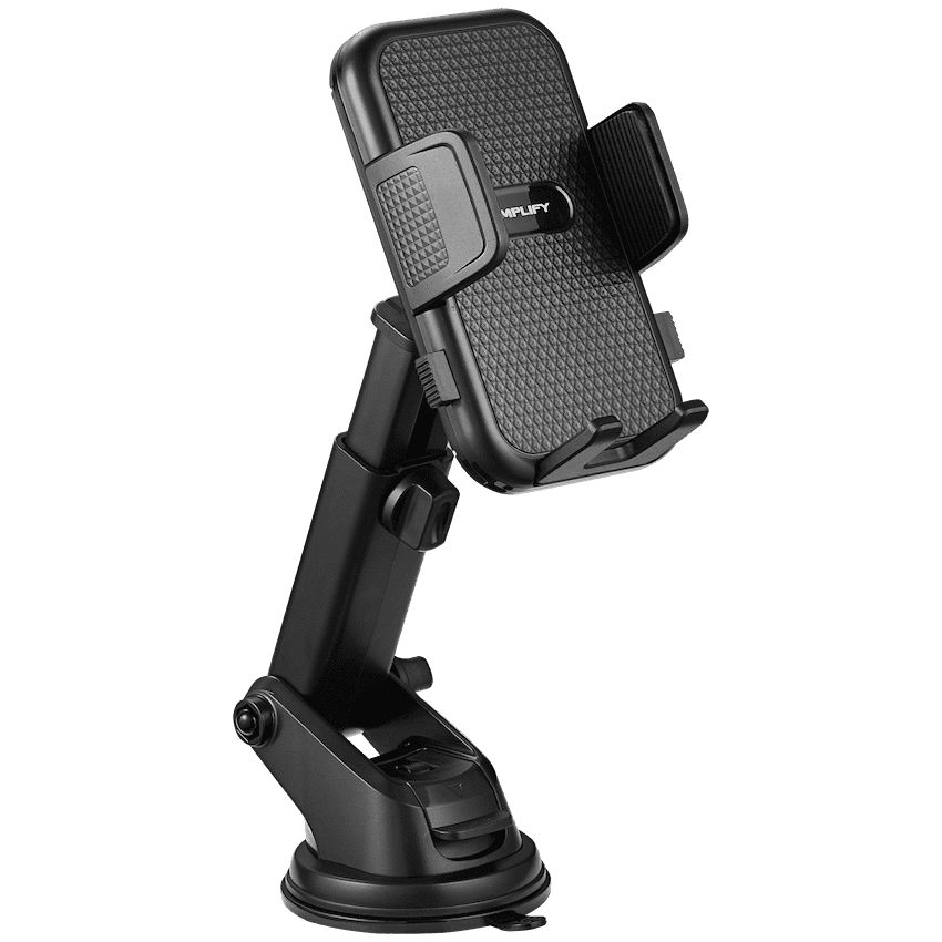 Amplify Anchor Series Extendable Car Dash Mount Phone Holder - Black