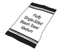 Sample-Fluffy Single-Sided Beach Towel-Medium