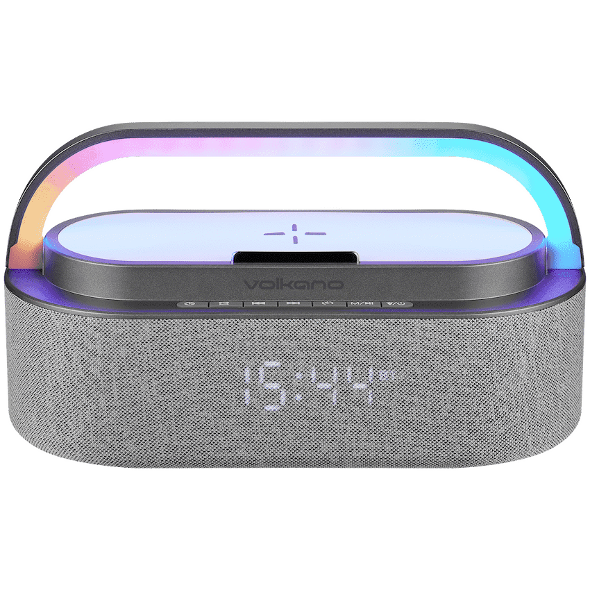 Volkano Dawn Series Alarm Clock with Wireless Charging and Speaker