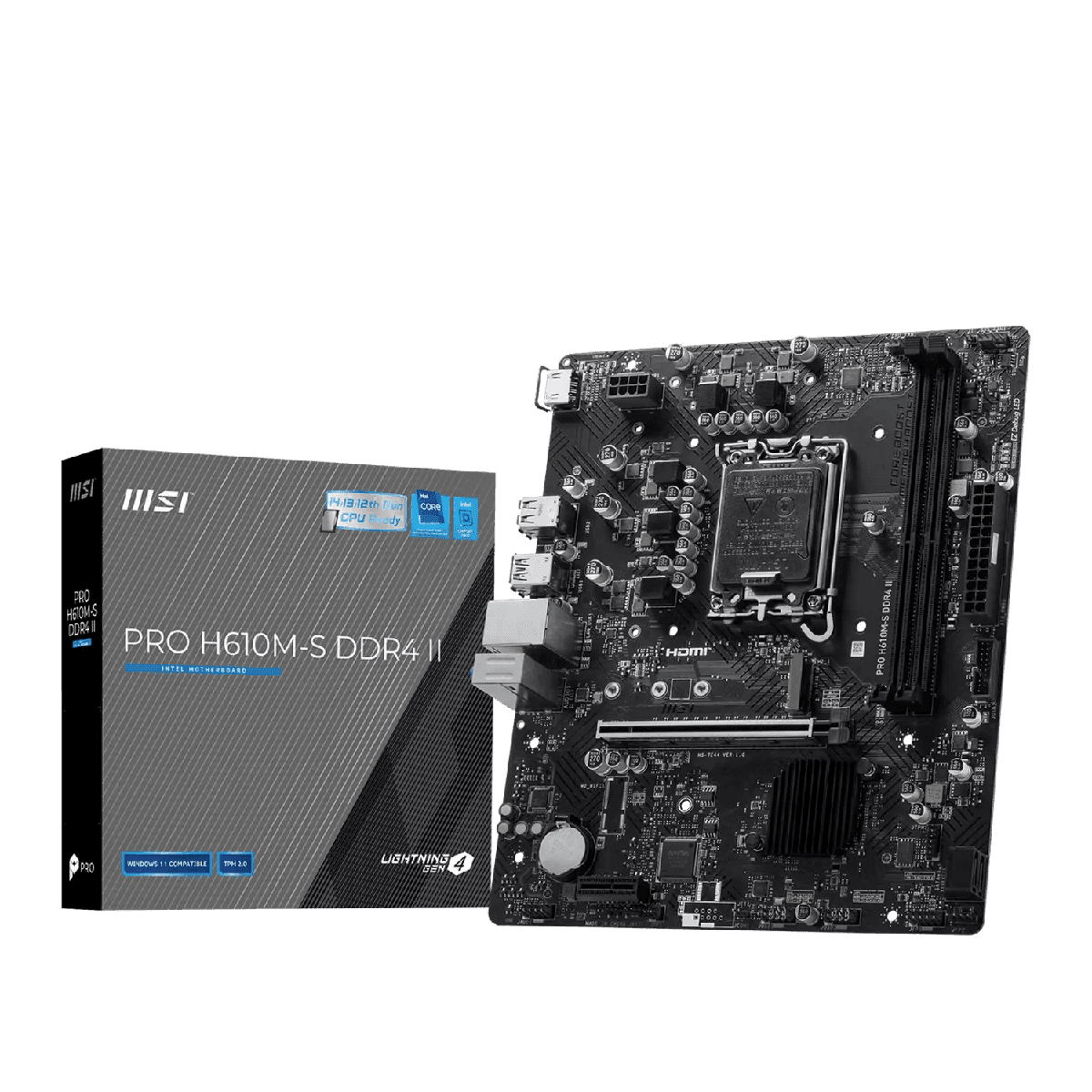 MSI PRO H610M-S DDR4 II LGA1700 M-ATX Motherboard