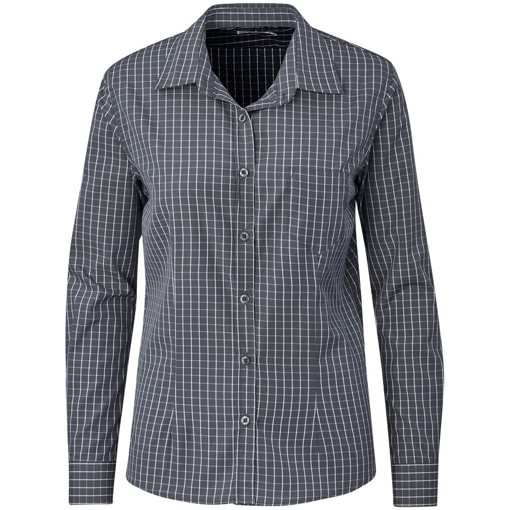 Ladies Long Sleeve Aston Shirt - Grey