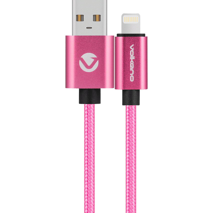 Volkano Fashion Series Lightning Cable 1.8m - Pink