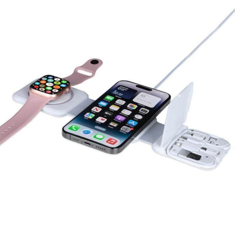 OSLO - @memorii Recycled 15W Wireless Charger Multi - Cable Set