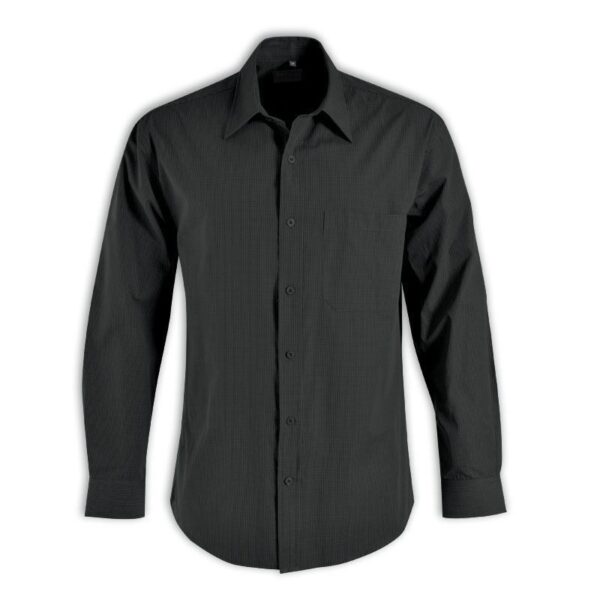 Matthew Shirt Long Sleeve - Check 1 - Black - While Stocks Last