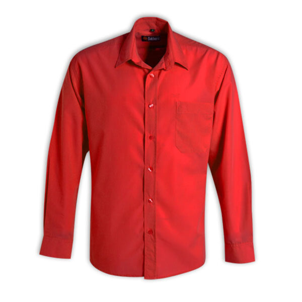 Icon Woven Shirt Long Sleeve - Red - While Stocks Last