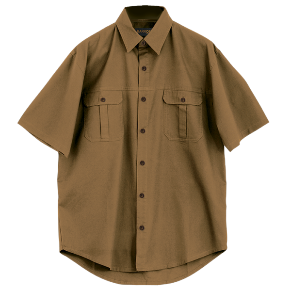 Plain Bush Shirt Mens - Image 8