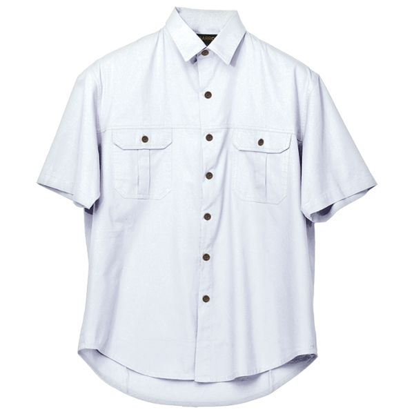 Plain Bush Shirt Mens - Image 4