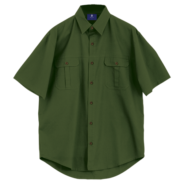 Plain Bush Shirt Mens