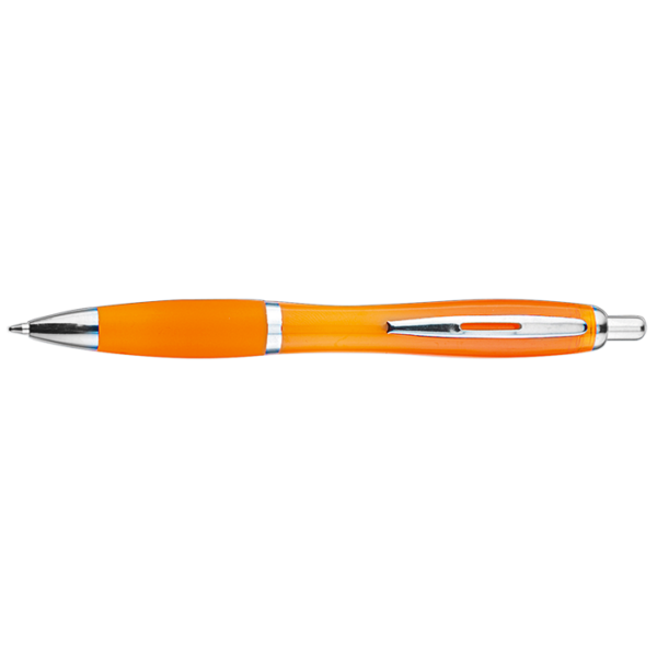 BP30151 - Curved Design Ballpoint Pen with Coloured Barrel
