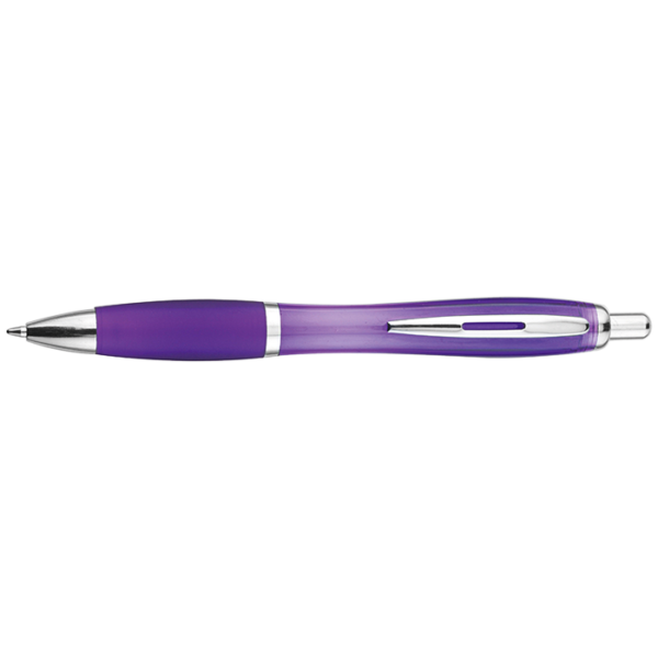BP30151 - Curved Design Ballpoint Pen with Coloured Barrel - Image 8