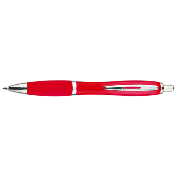 BP30151 - Curved Design Ballpoint Pen with Coloured Barrel - Image 3