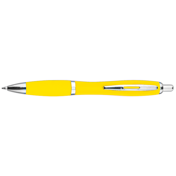 BP30151 - Curved Design Ballpoint Pen with Coloured Barrel - Image 4