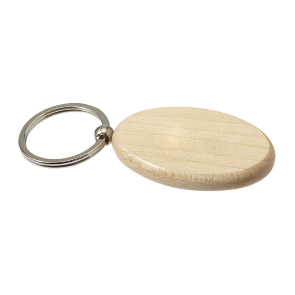 BK7300 - Oval Wooden Keychain