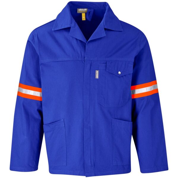 Artisan Premium 100% Cotton Jacket - Reflective Arms & Back - Orange Tape - Image 3