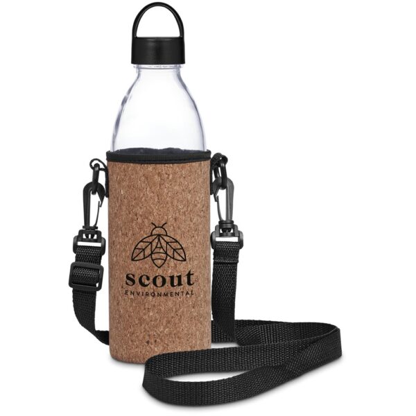 Kooshty Kork Hands-Free Glass Water Bottle – 850ml - Image 2