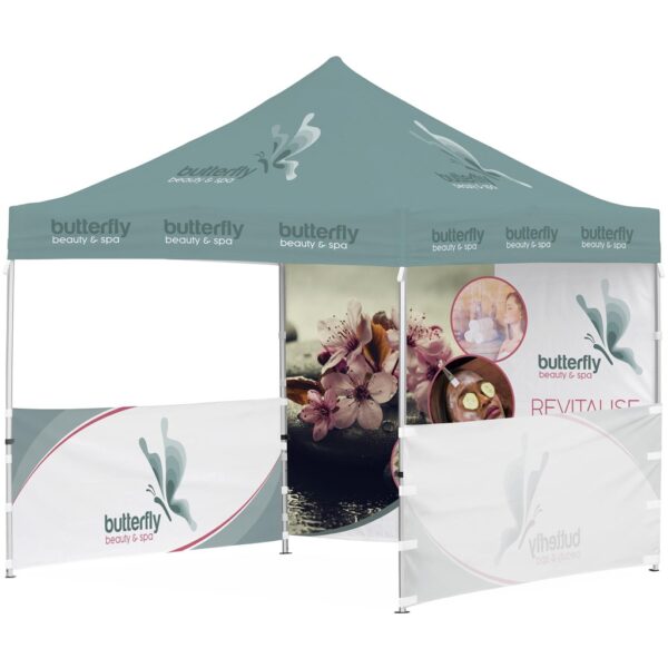 Ovation Sublimated Gazebo 3m X 3m - 2 Half-Wall Skins - 1 Full-Wall Skin - Image 2