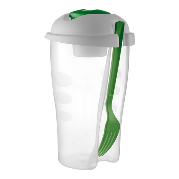 Salad Shaker with Salad Dressing Container and Fork Promo Alliance
