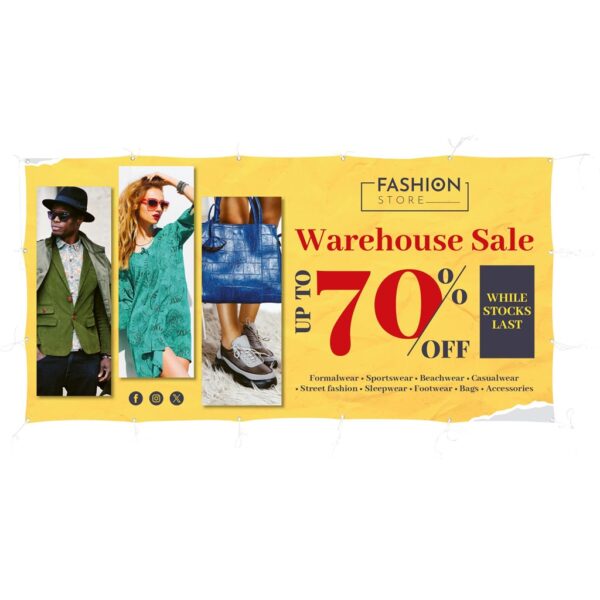 Sublimated Display Fabric Banner 3m x 1.5m - Image 2