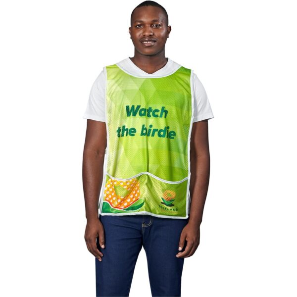 Pre-Printed Sample Hoppla Jackal Polyester Caddy Bib - Image 2