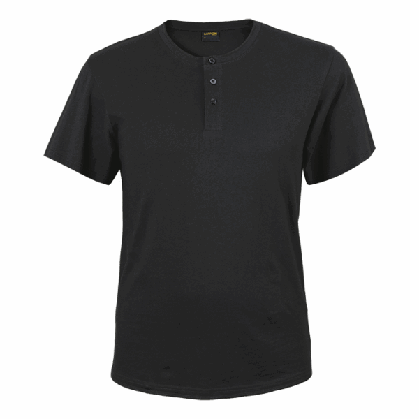 Henley Short Sleeve T-Shirt Mens - Image 5